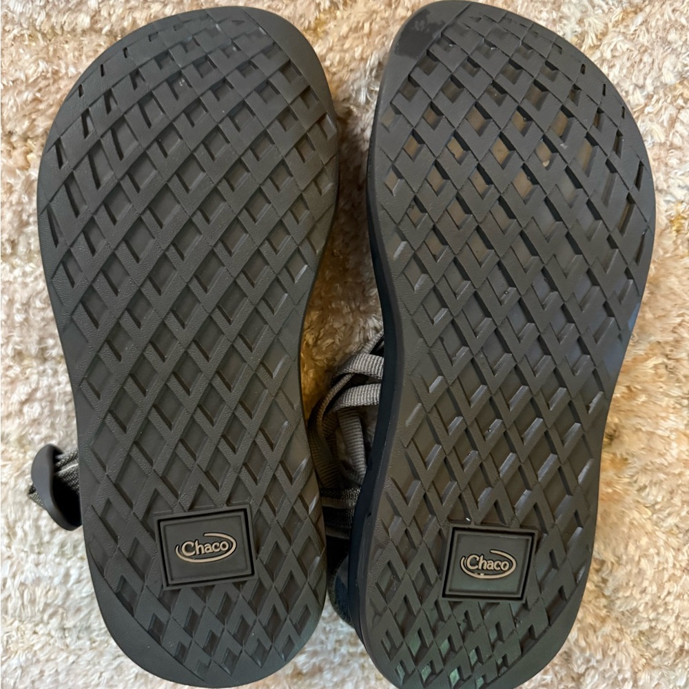 Chaco Gray Sandals with Adjustable Straps and Textured Sole - Picture 3 of 3